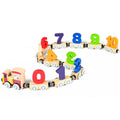 Wooden Magnetic Train Building Blocks Puzzle Toys U599644