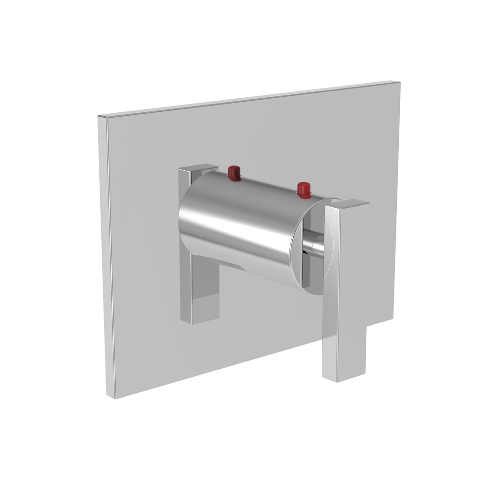 Satin Brass Rectangular Thermostatic Trim Plate with Handle N5854