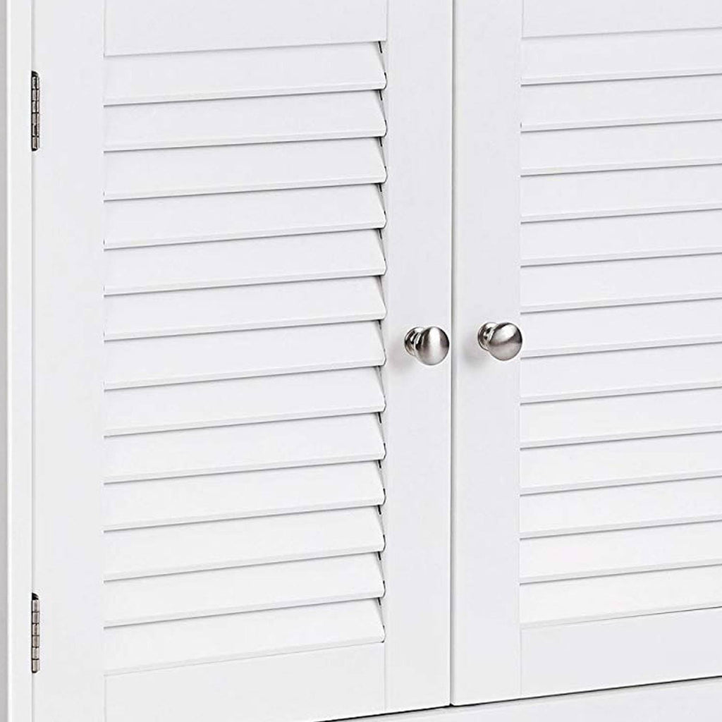 White Wooden Bathroom Cabinet with 2 Door X7649