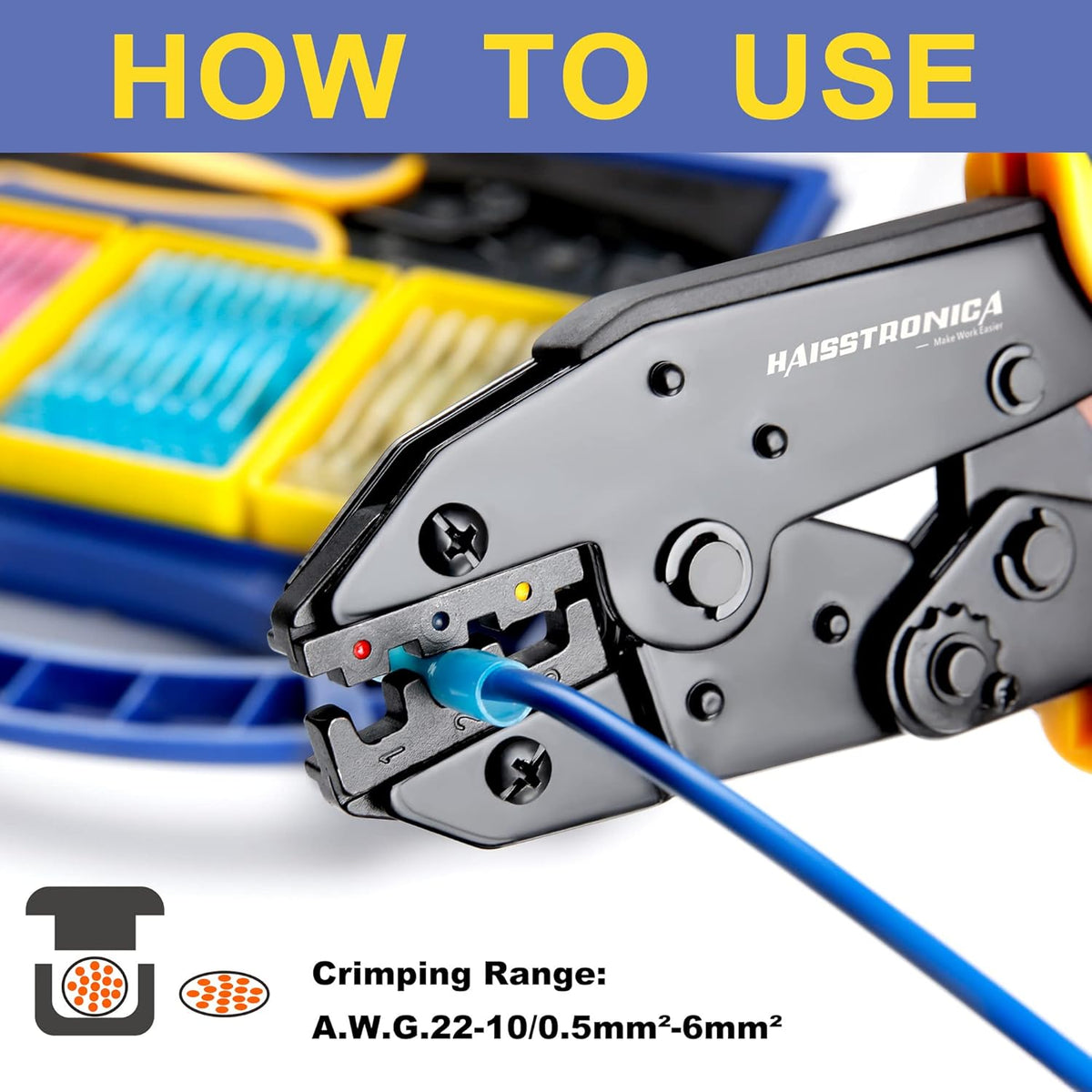 330PCS Heat Shrink Butt Connectors Set, AWG 22-10 Marine Grade Waterproof Electrical Connectors Kit with Crimping Tool K1456