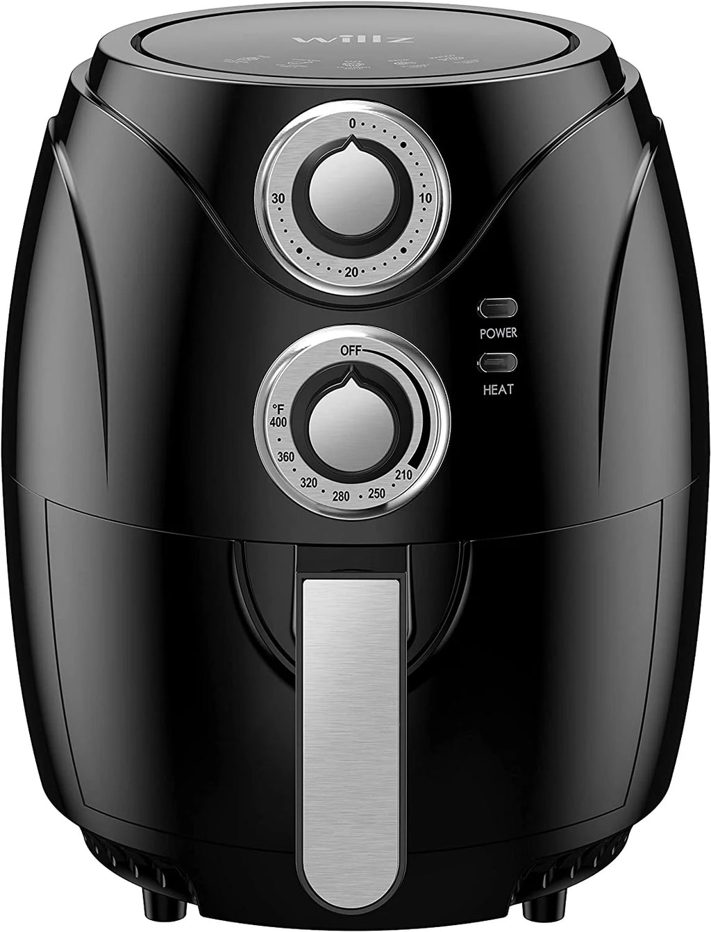 Compact Electric Air Fryer, Non-Stick Basket, 2.6 Quart, 1200W, Black L49524