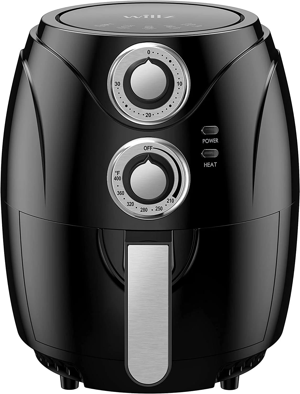 Compact Electric Air Fryer, Non-Stick Basket, 2.6 Quart, 1200W, Black L49524