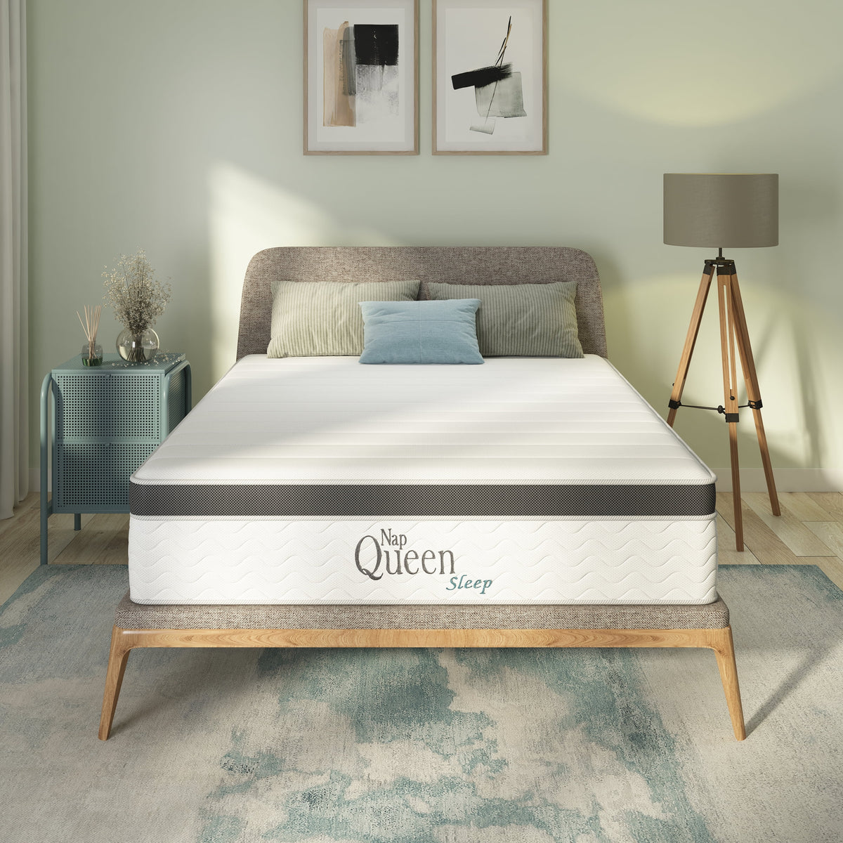 Queen 8” Hybrid Cool Gel Memory Foam and Coils Mattress R38067