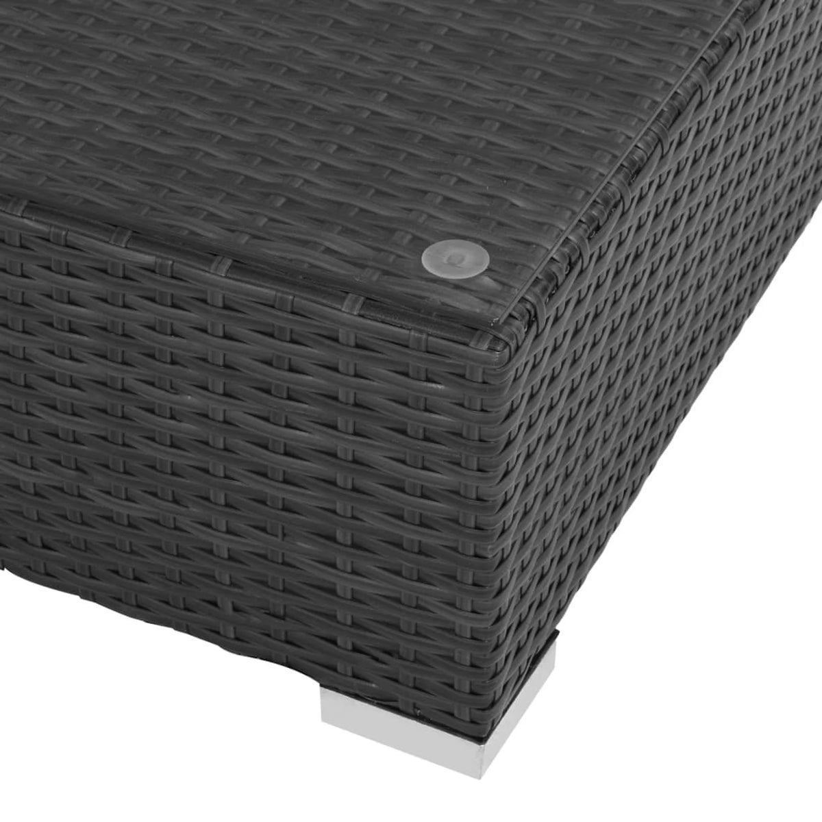 6 Piece Poly Rattan Outdoor Sectional Sofa Set with Coffee Table and Ottoman V22658