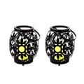 Black 2-Pack Metal Filigree Lantern with LED Candle R443167