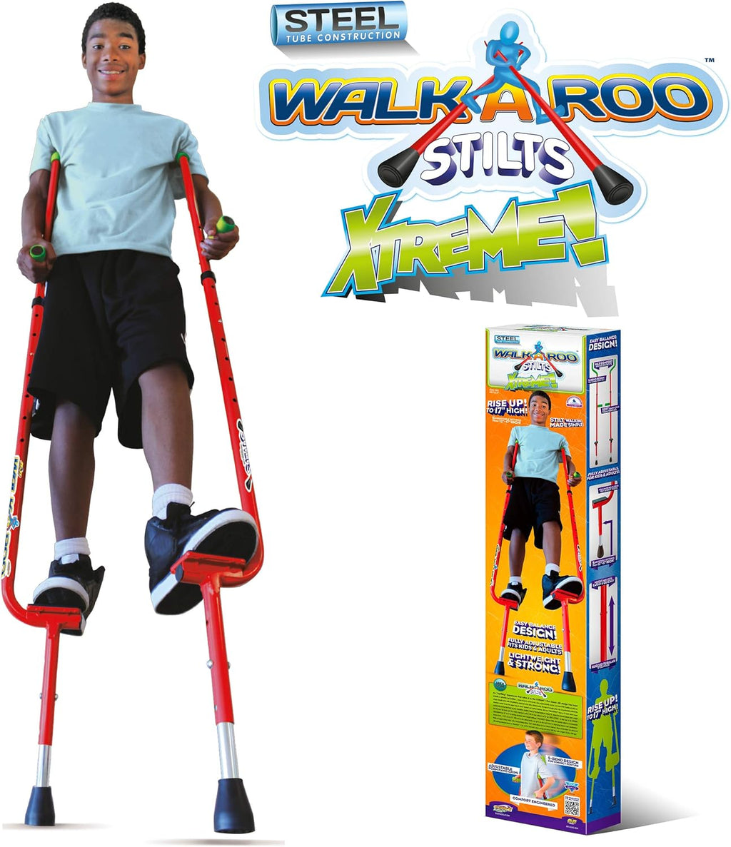 Steel Balance Stilts with Height Adjustable Vert Lifters (red) Pack of 2 C307