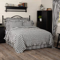 Black Check Ruffled Farmhouse Quilt Coverlet King U509647