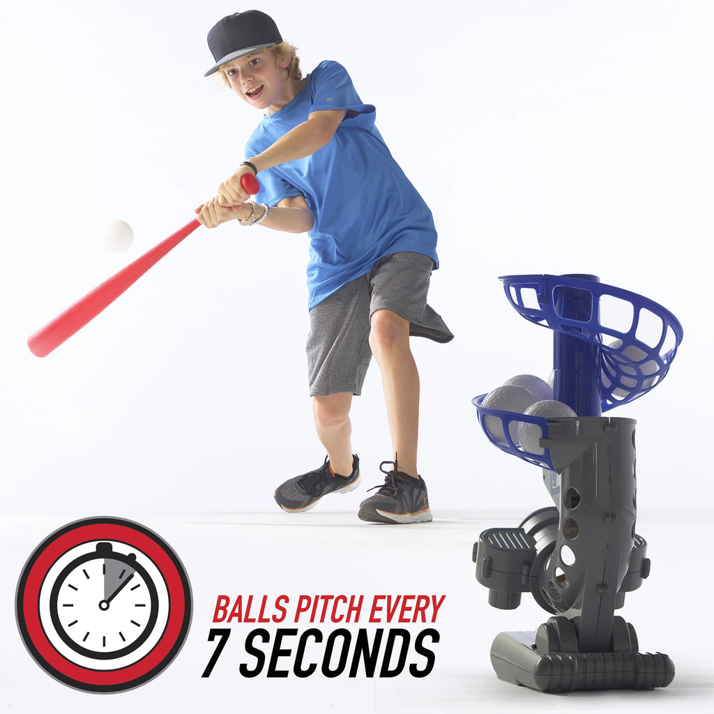 Electronic Baseball Pitching Machine with 6 Plastic Baseballs U577