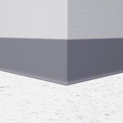 Steel Gray Rubber Cove Molding 4x22 x 120& Roll / Straight (Toeless) P237