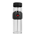 Black Double-Layer Glass Tea Cup with Filter O55102