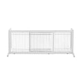 Freestanding Wood Adjustable Pet Gate White Z11239