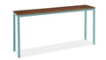 Walnut Console Table with Ocean Blue Base I4703