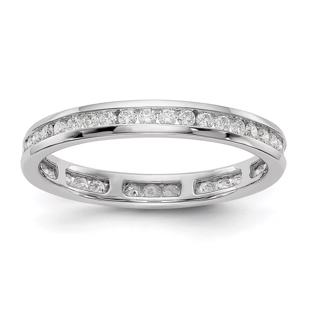 14k White Gold Lab Grown Diamond Eternity Band F4594