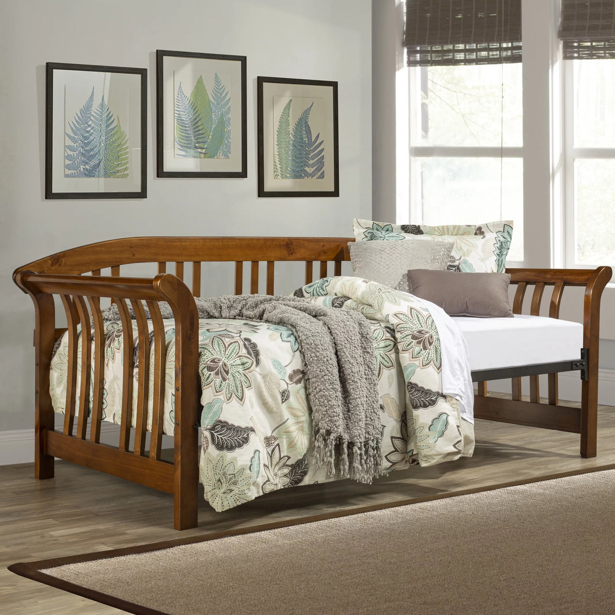 Walnut Wood Twin Daybed L969