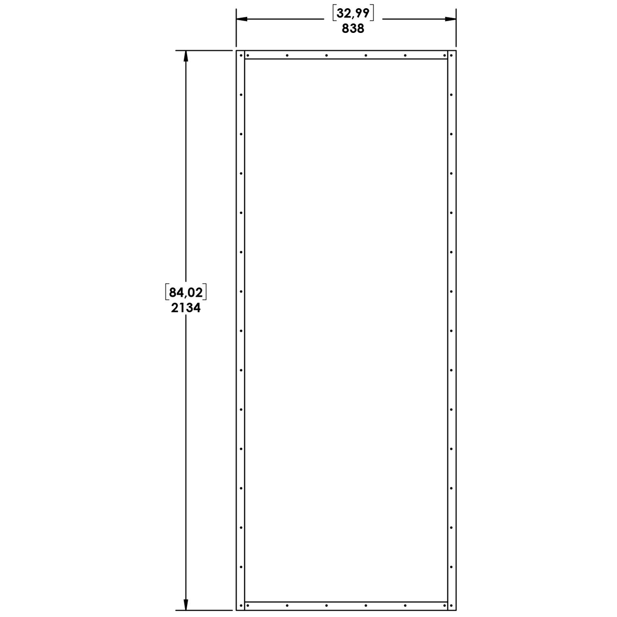 Bistro Chalkboard and Steel Barn Door Slab 33 in. P56229