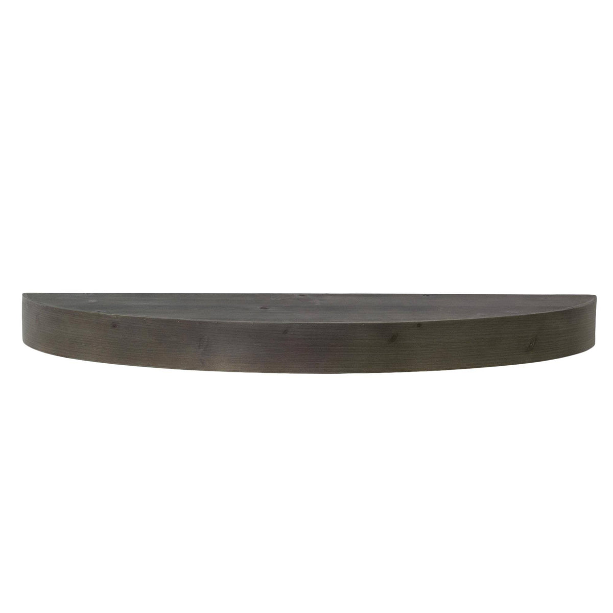 Large Round Wood Floating Wall Shelf Black N4259