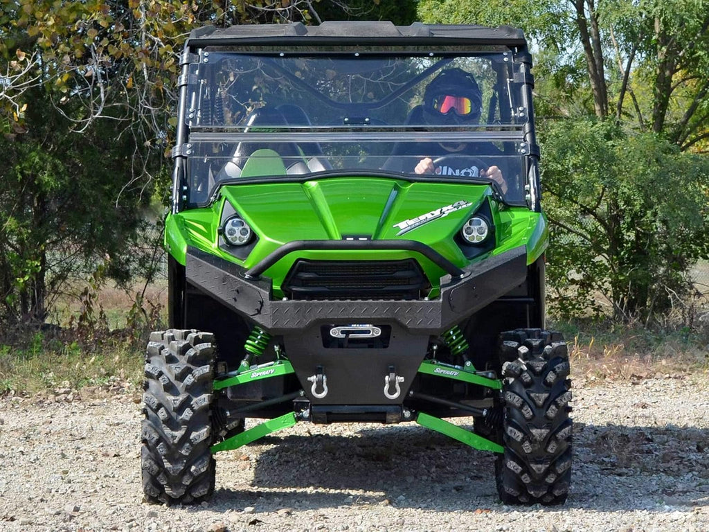 Scratch-Resistant Flip Windshield for Kawasaki Teryx 4 750/800 / 4 800, 1/4 Thick Polycarbonate M3071