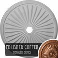 Hand-Painted Polished Copper Ceiling Medallion T8364