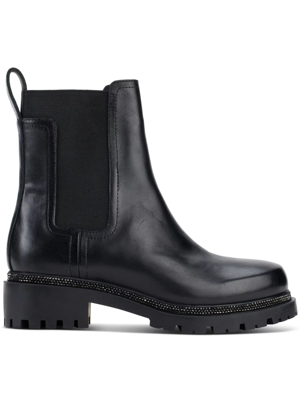Black Leather Chelsea Boots H5983