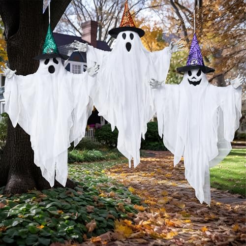 3 Pack 24.8" Halloween Hanging Ghost Decorations C584