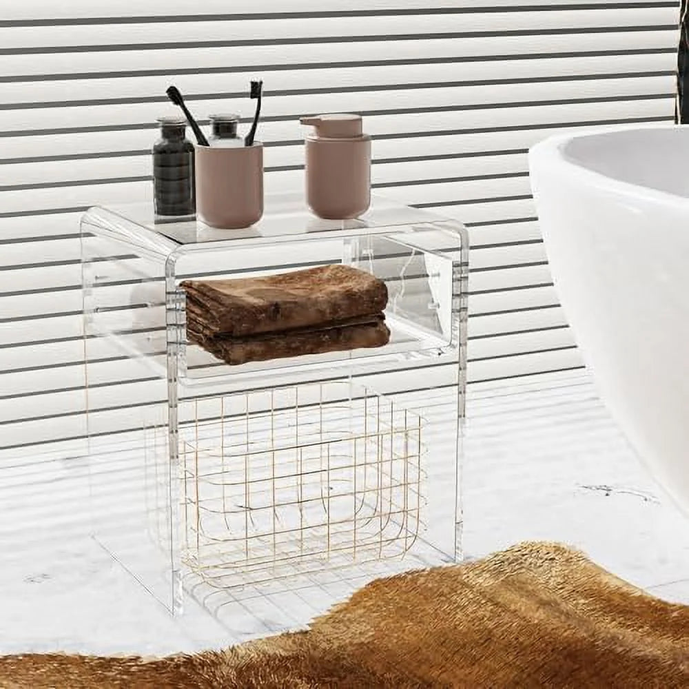 Acrylic Side Table 16" L x 12" W x 18" H Clear Small End Table B644323