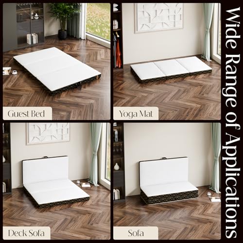 6 Inch Queen Memory Foam Tri-Fold Mattress with Washable Cover R99563
