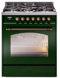 30 Dual Fuel Propane Gas Range Emerald Green Bronze Trim S147694