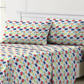 Blue Dinosaur Polyester Microfiber Twin 3 Pieces Sheet Sets G444067