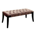 Brown Fabric Tufted Bench N81400