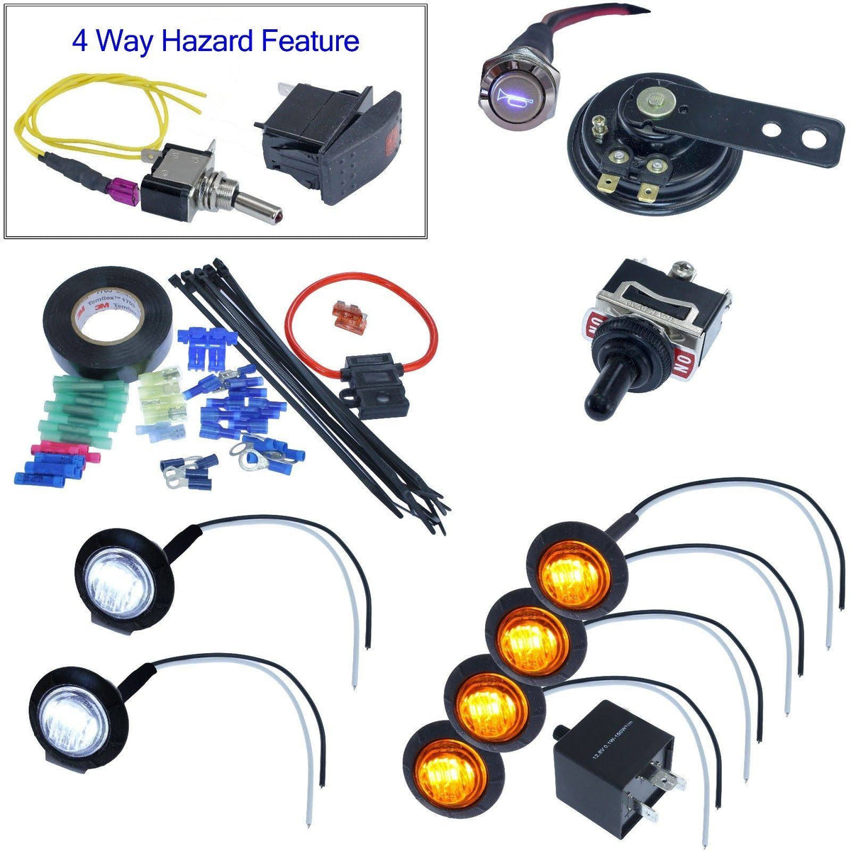 Turn Signal Kits with Horn and Toggle Switch T1715