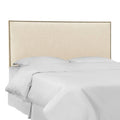 Cream Linen Headboard with Brass Nailbuttons G62792
