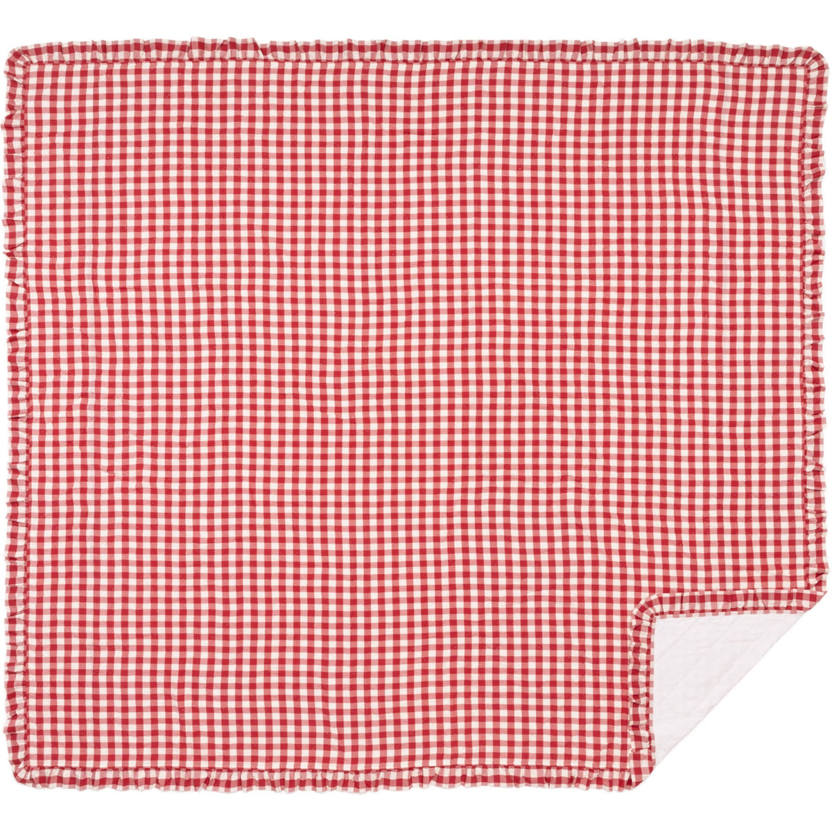 Black Check Ruffled Farmhouse Quilt Coverlet King U509647