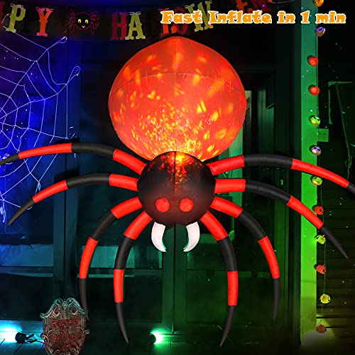 8 FT Halloween Inflatable Spider with LED K4128