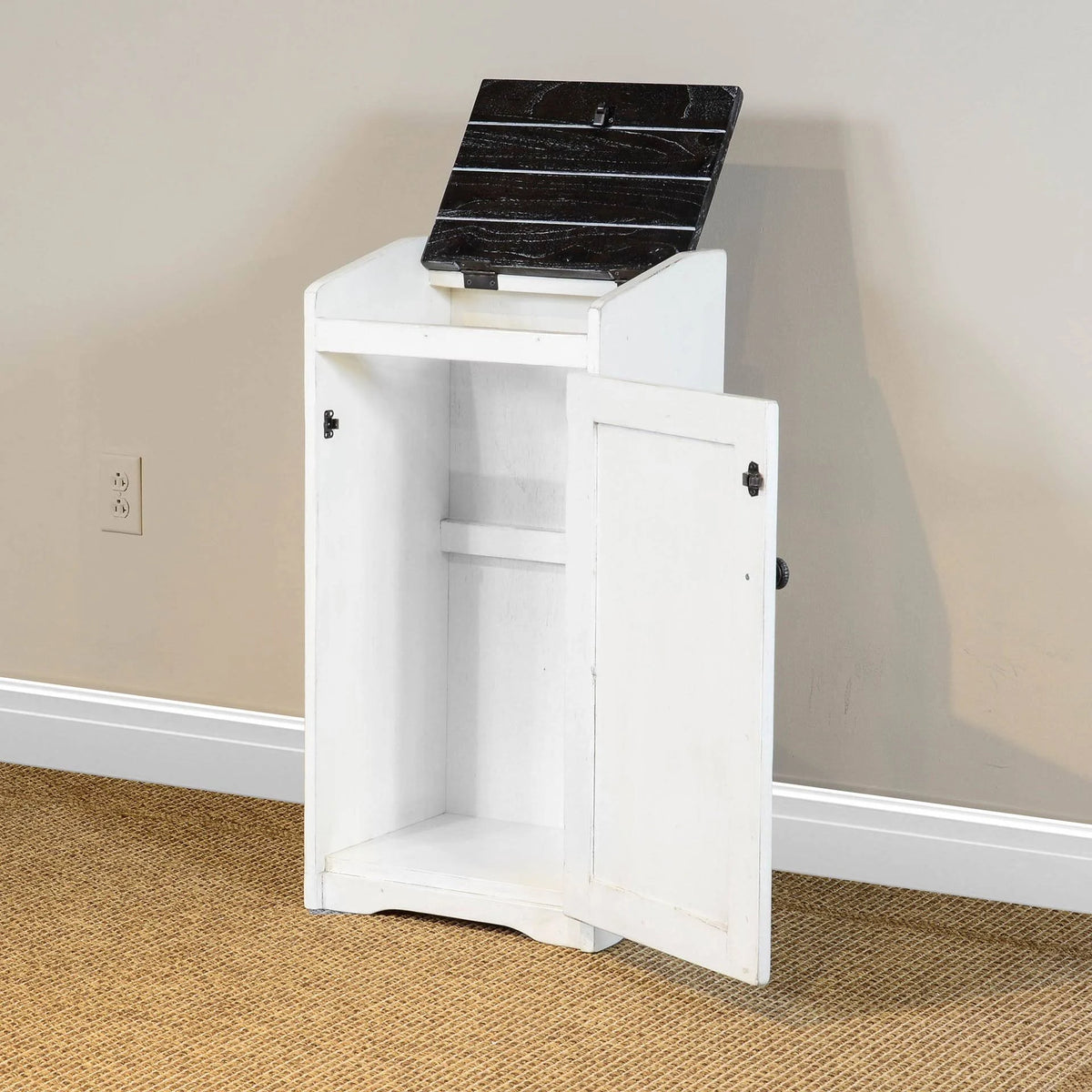 White Rectangular Trash Box I774398