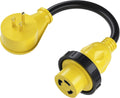 30 Amp to 15 Amp 110 Volt RV Adapter Cord with Locking Connector, 12in H5561