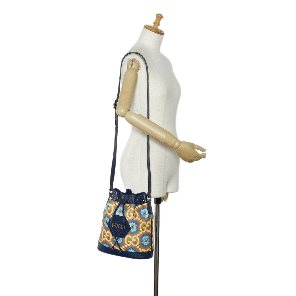 Blue Coated Canvas Bucket Bag R927478