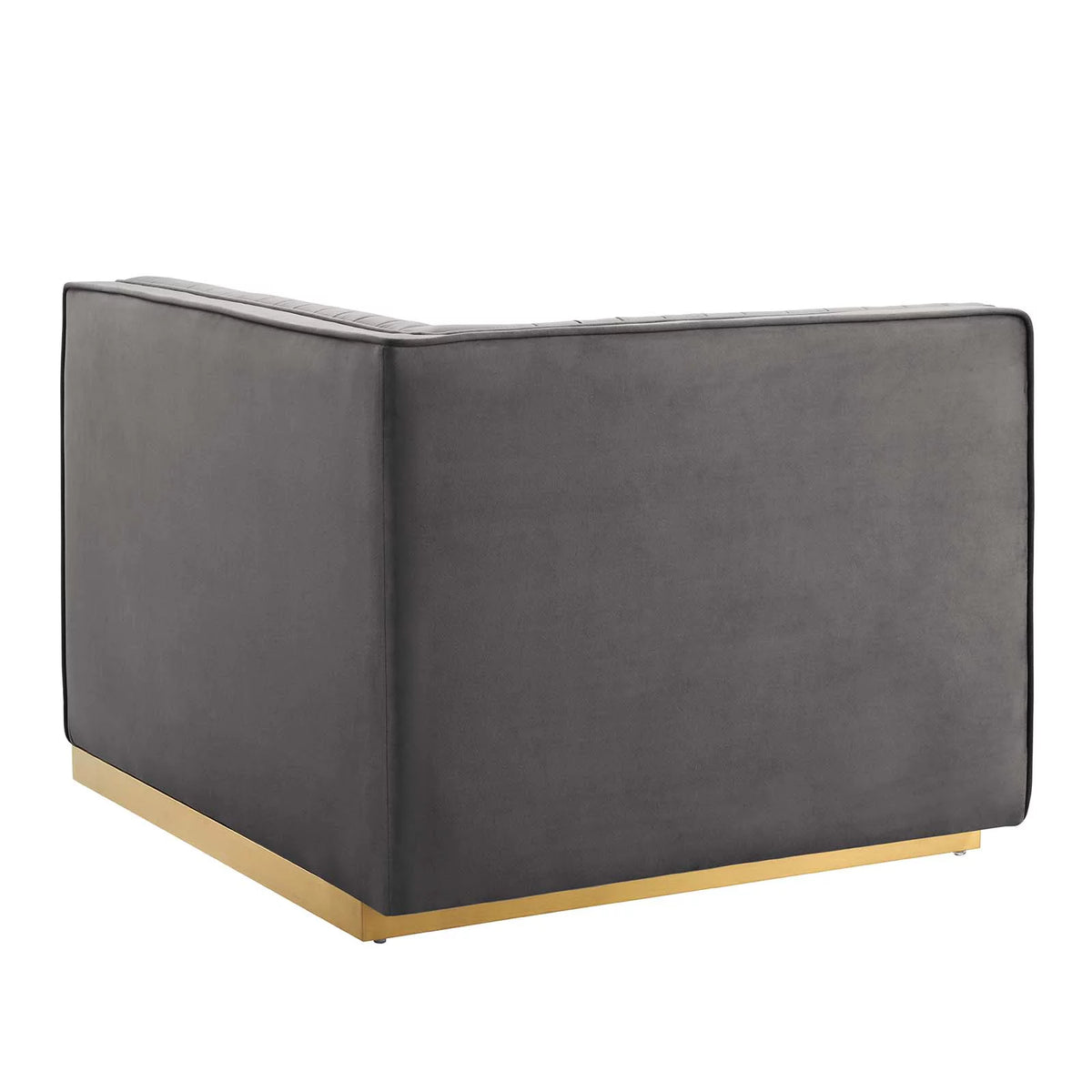 Gray Velvet 6-Piece Modular Sectional Sofa C915