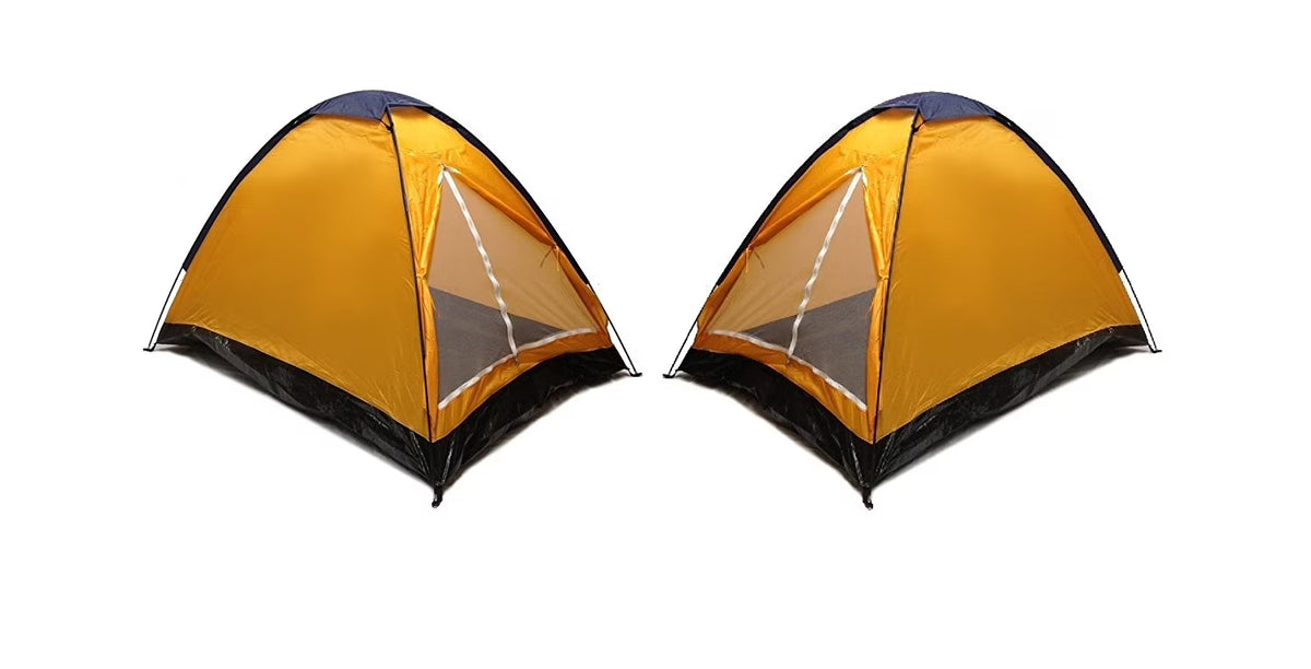 2 Person Dome Camping Tent 7x5' Orange A595