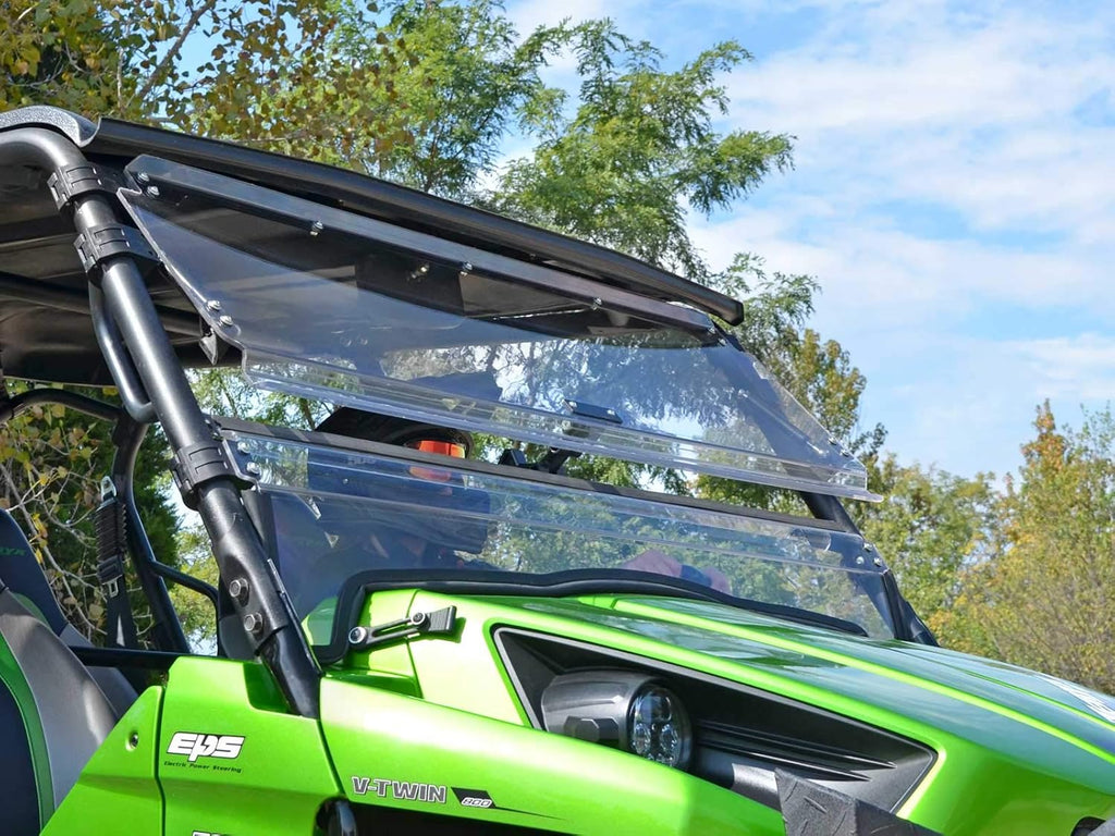 Scratch-Resistant Flip Windshield for Kawasaki Teryx 4 750/800 / 4 800, 1/4 Thick Polycarbonate M3071