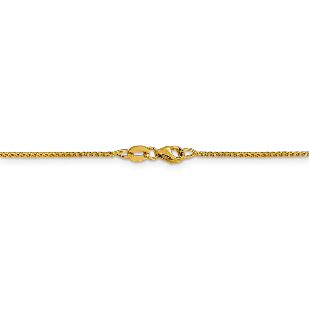 14kt Yellow Gold Diamond Cut Open Franco Chain 24 inch Lobster Clasp Y197
