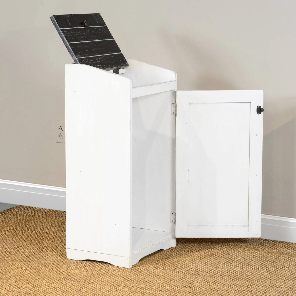 White Rectangular Trash Box I774398