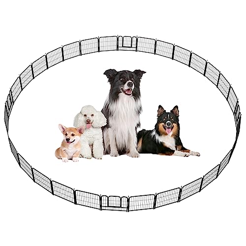 16 Panels 32 inch Heavy Duty Metal Dog Playpen Y52669