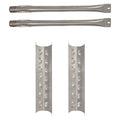2-Pack Stainless Steel BBQ Gas Grill Tube Burner & Heat Shield Plate Replacement Parts J17048