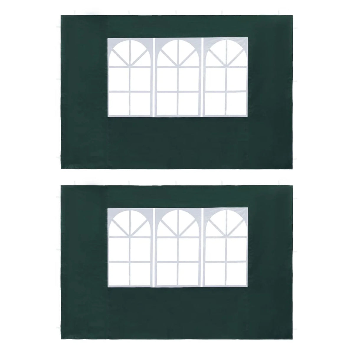 Green PE Party Tent Sidewall 2 pcs with Window J880
