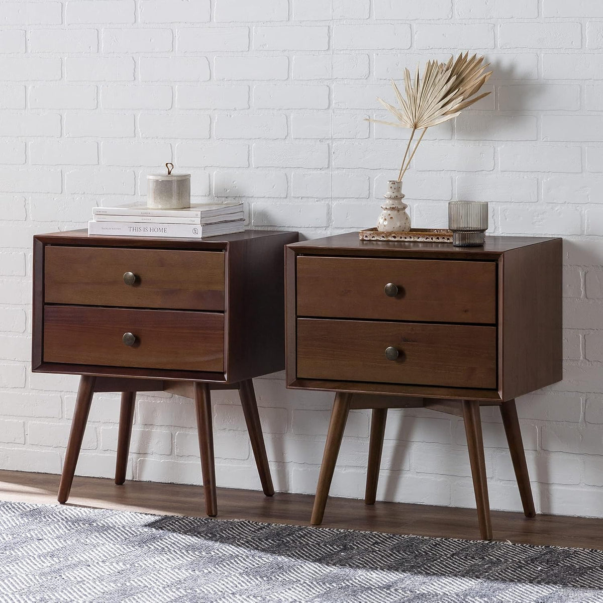 Caramel 1 Drawer Wood Nightstand O39736