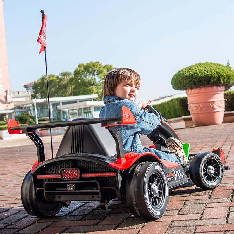 24V Rechargeable Ride-On Toy with LED Lights and Adjustable Seat Z165