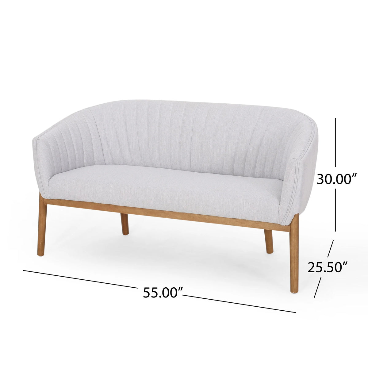 Misty Gray Brown Loveseat X3407
