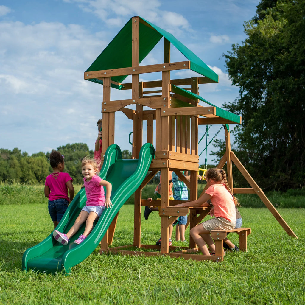 All Cedar Wood Playset Swing Set O632325
