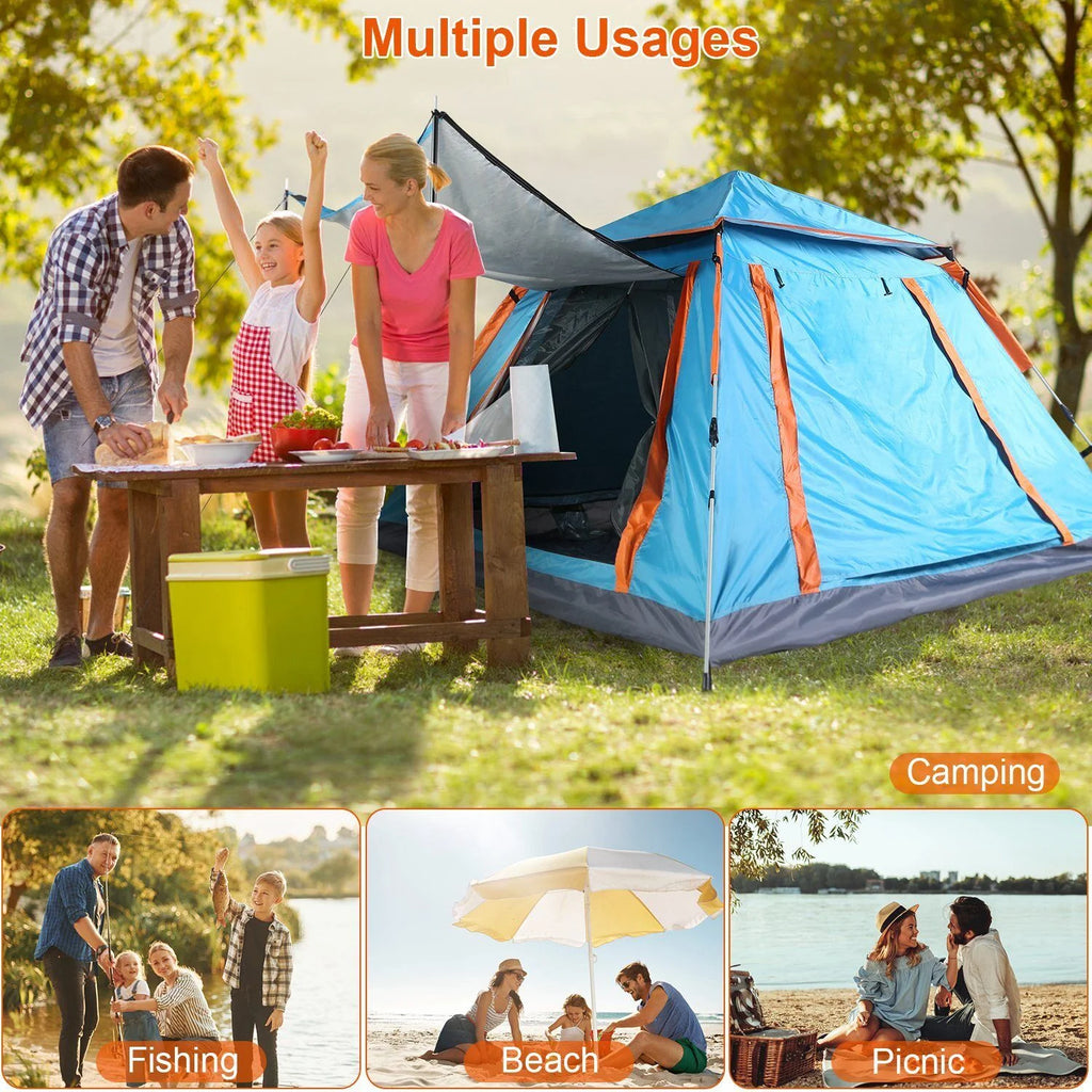 3-4 Person Pop Up Outdoor Camping Tent Y74695