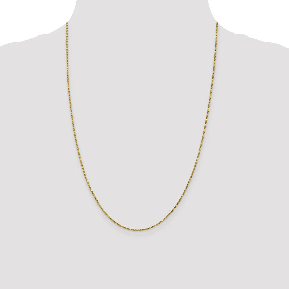 14kt Yellow Gold Diamond Cut Open Franco Chain 24 inch Lobster Clasp Y197